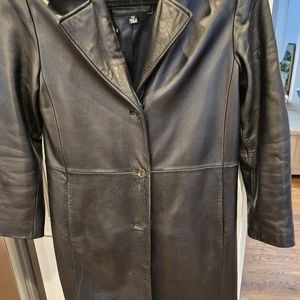 MARC NEW YORK Leather trench xs